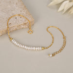 Sterling Silver Irregular Shape Freshwater Pearl Bracelet