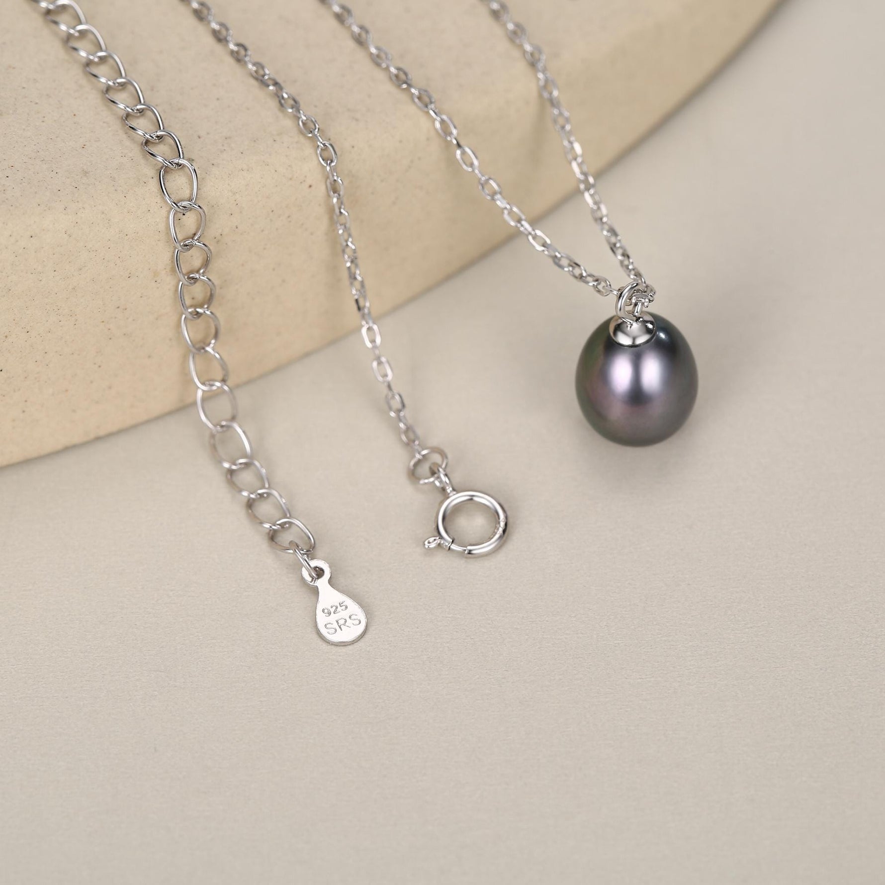 Black Freshwater Pearl Pendant Necklace