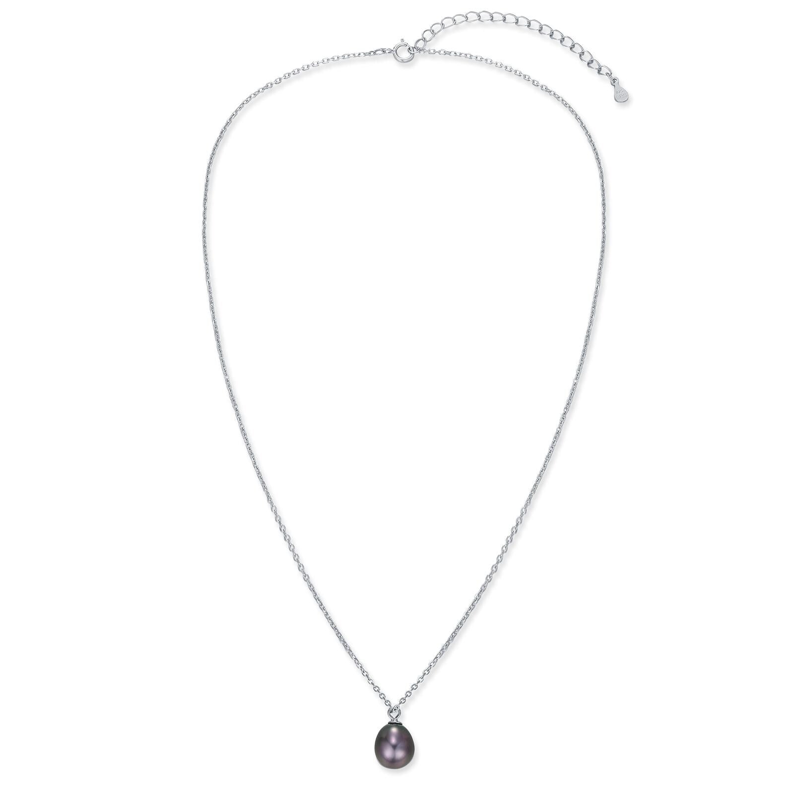 Black Freshwater Pearl Pendant Necklace