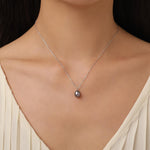Black Freshwater Pearl Pendant Necklace