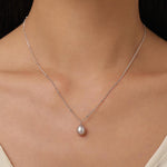 Grey Freshwater Pearl Satellite Chain Necklace