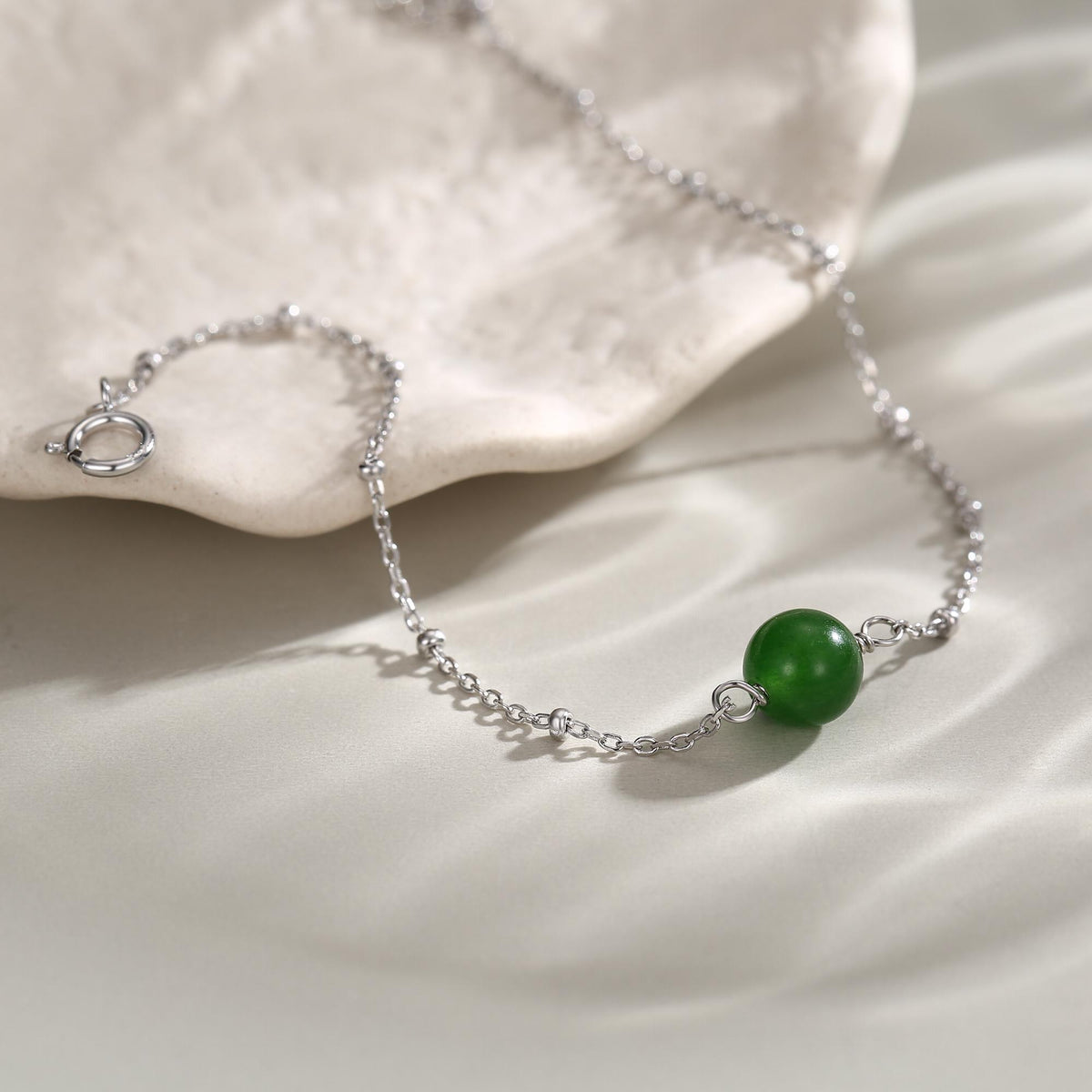 Single Jade Gemstone Bracelet