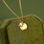 Fluffy Sheep Charm Necklace
