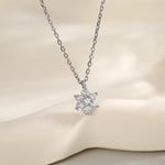 CZ Flower Cluster Pendant Necklace