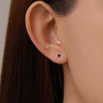 Extra Tiny Sterling Silver 2mm CZ Huggie Hoop Earrings, Silver or Gold, Minimal CZ Open Huggies, CZ Open Hoops, C Hoops in Sterling Silver