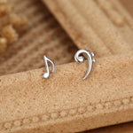 Mismatched Music Note and Bass Clef Stud Earrings