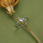 Sterling Silver Enamel Pigeon Ring
