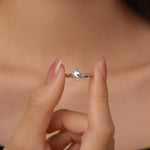 Sterling Silver Enamel Pigeon Ring