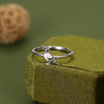 Sterling Silver Enamel Pigeon Ring