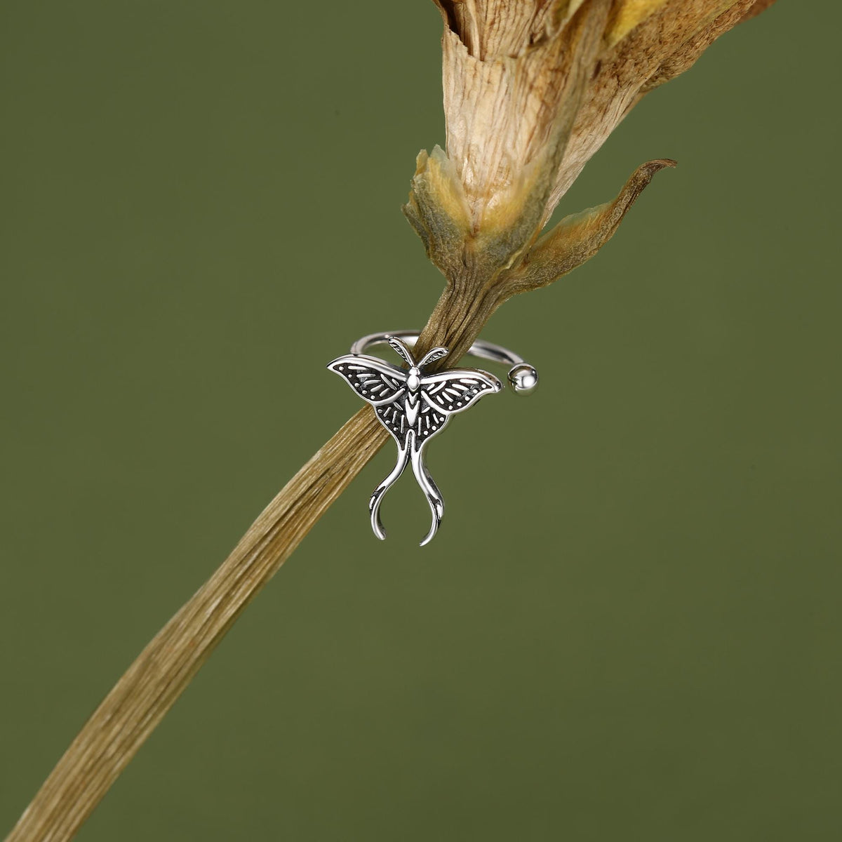 Sterling Silver Luna Moth Ear Cuff