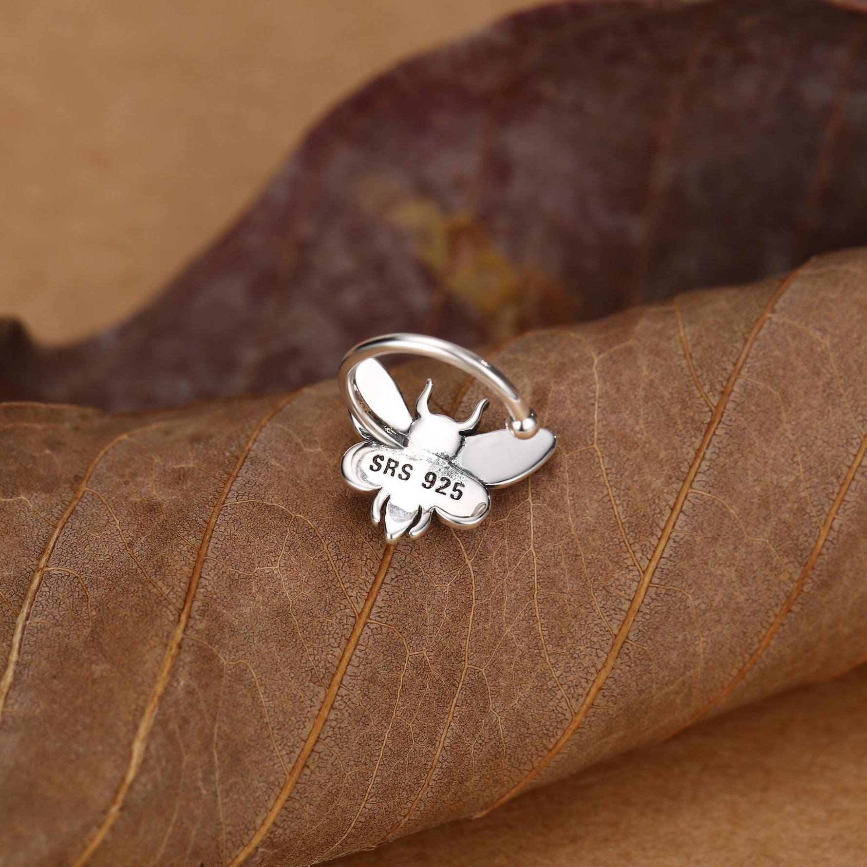 Sterling Silver Death's-head Hawkmoth Ear Cuff