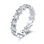 Sterling Silver Star Eternity Ring