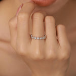 Sterling Silver Star Eternity Ring