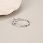 Sterling Silver Baguette CZ Cluster Ring