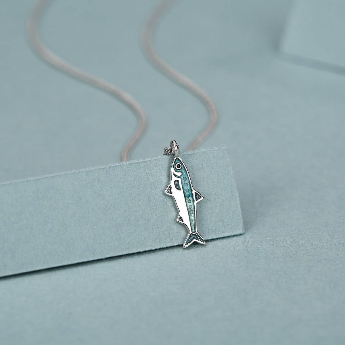 Sterling Silver Sardine Fish Necklace