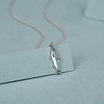 Sterling Silver Sardine Fish Necklace
