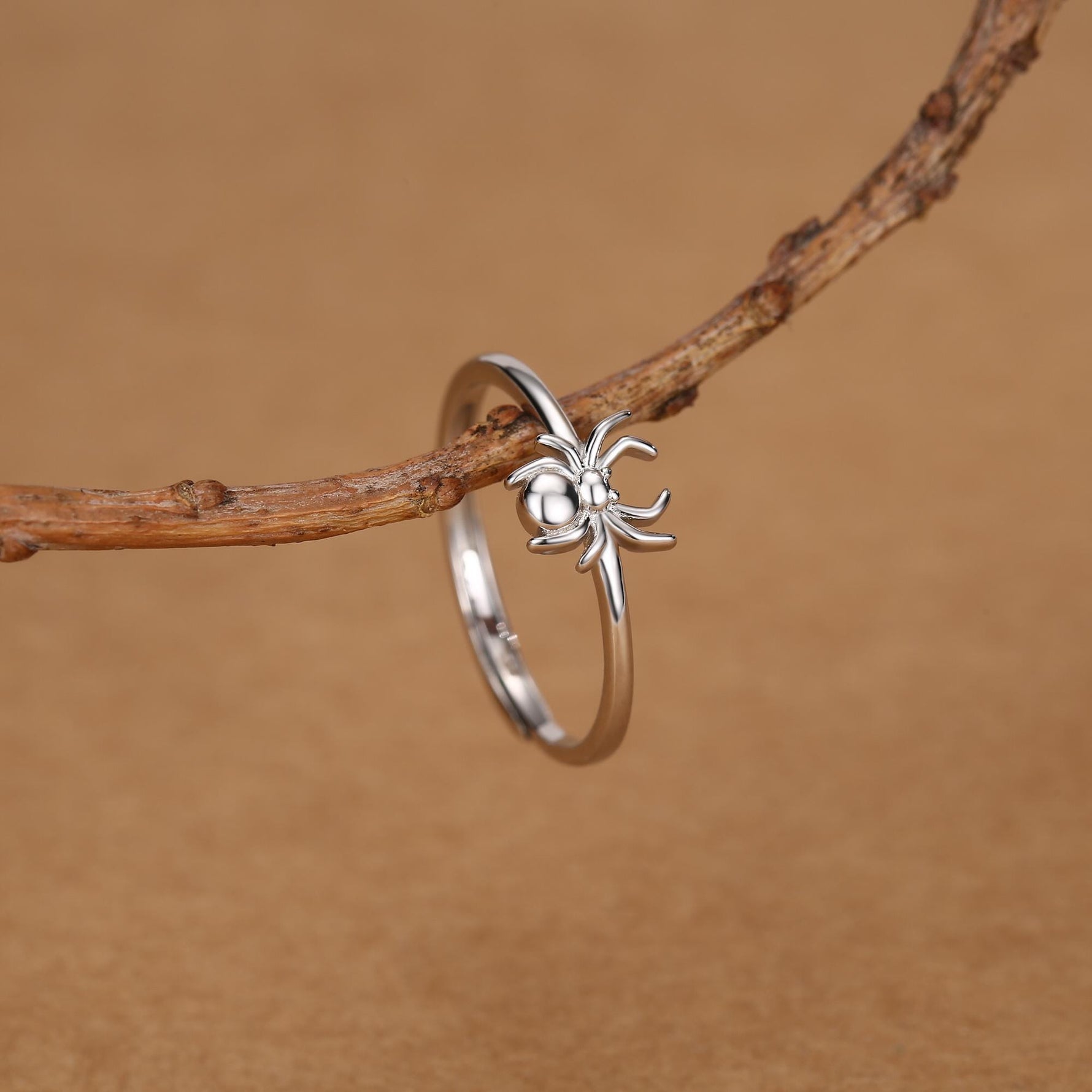 Sterling Silver Tiny Spider Ring