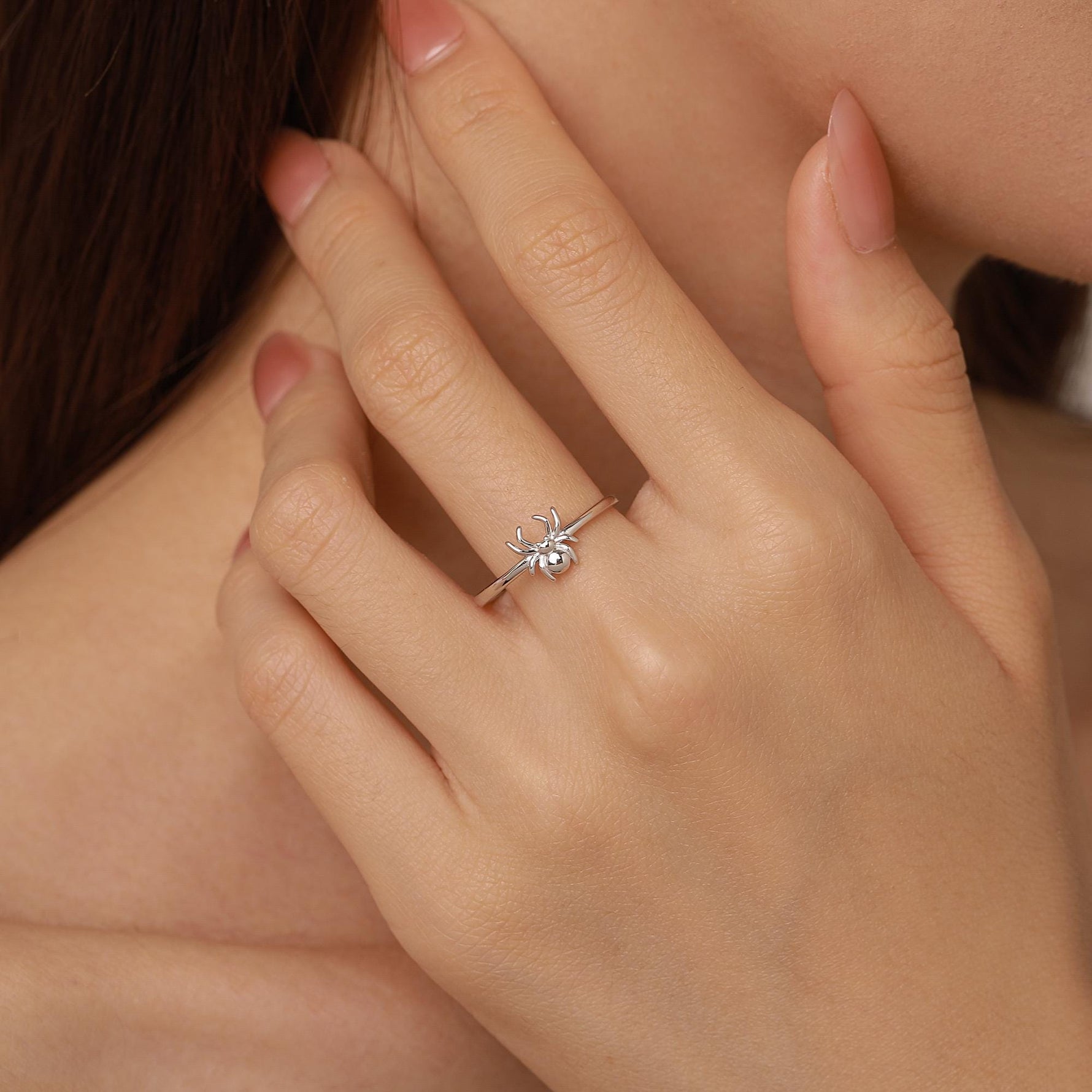 Sterling Silver Tiny Spider Ring