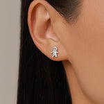 Sterling Silver Mismatched Voodoo Doll and Mummy Stud Earrings