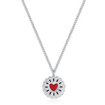 Sterling Silver Jam Biscuit Pendant Necklace