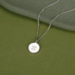 Sterling Silver Jam Biscuit Pendant Necklace