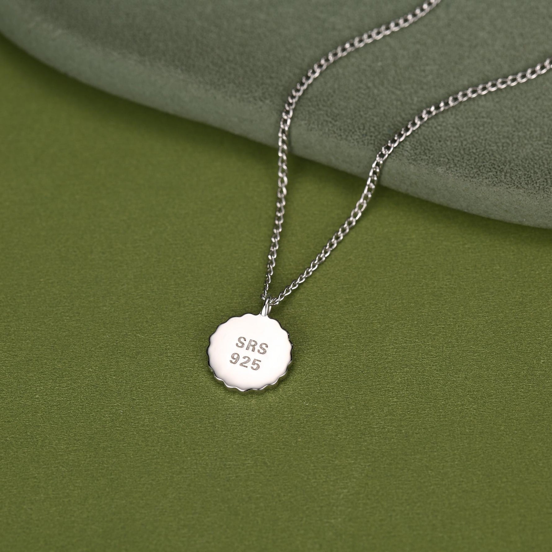 Sterling Silver Jam Biscuit Pendant Necklace