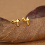 Sterling Silver Mushroom 16G Flat Back Labret Earring