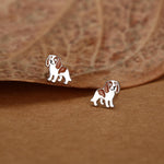 Sterling Silver Cavalier King Charles Spaniel Stud Earrings