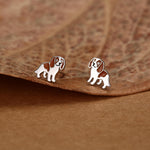 Sterling Silver Cavalier King Charles Spaniel Stud Earrings