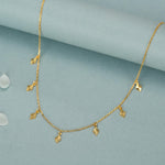 Sterling Silver Diamond Charm Dangle Choker Necklace