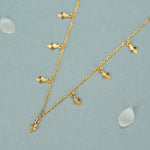 Sterling Silver Diamond Charm Dangle Choker Necklace