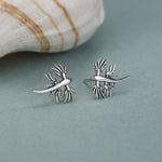 Sterling Silver Blue Dragon Sea Slug Stud Earrings
