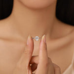 1 Carat Emerald Cut Moissanite Engagement Ring