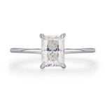 1 Carat Radiant Cut Moissanite Engagement Ring