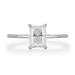 1 Carat Radiant Cut Moissanite Engagement Ring