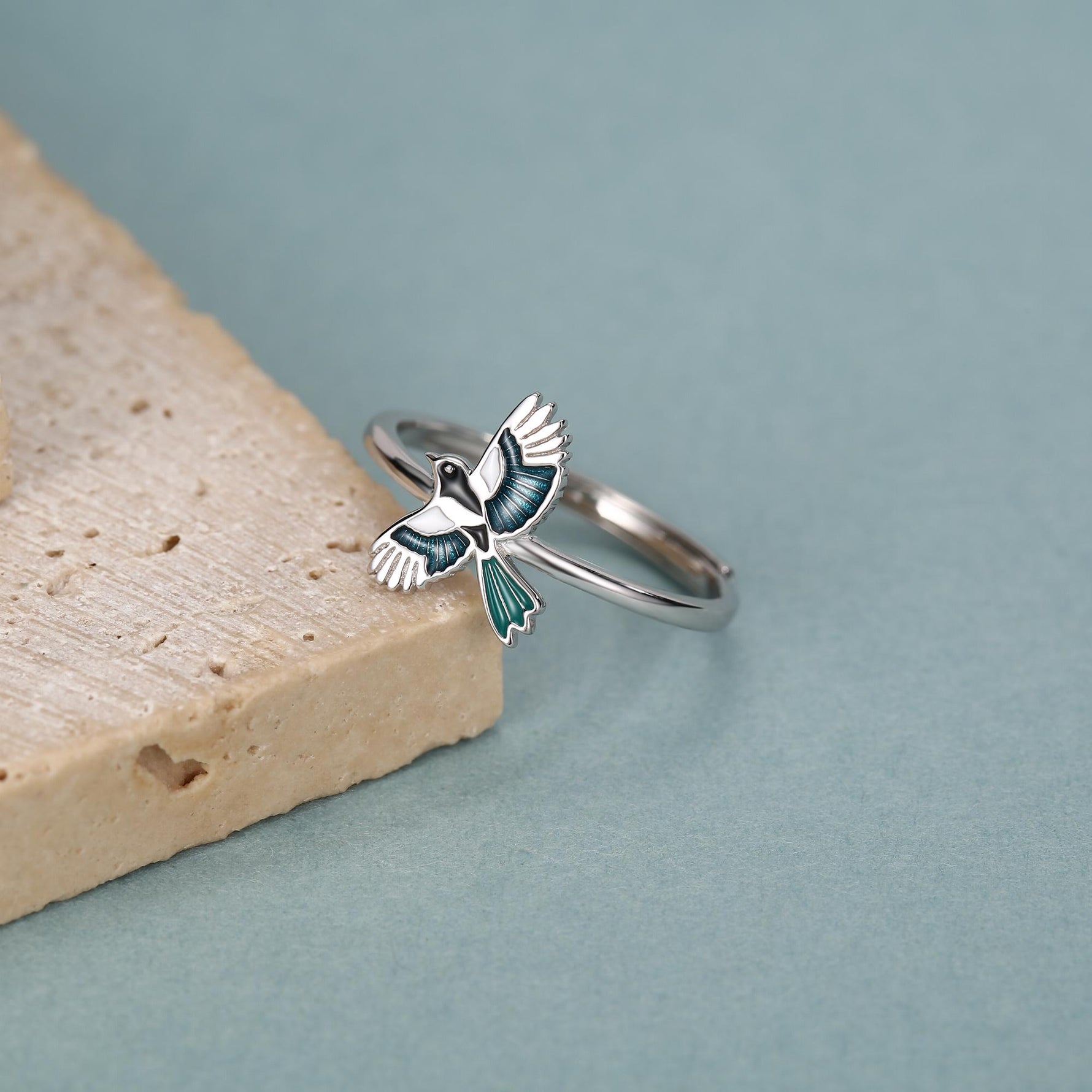 Sterling Silver Magpie Ring