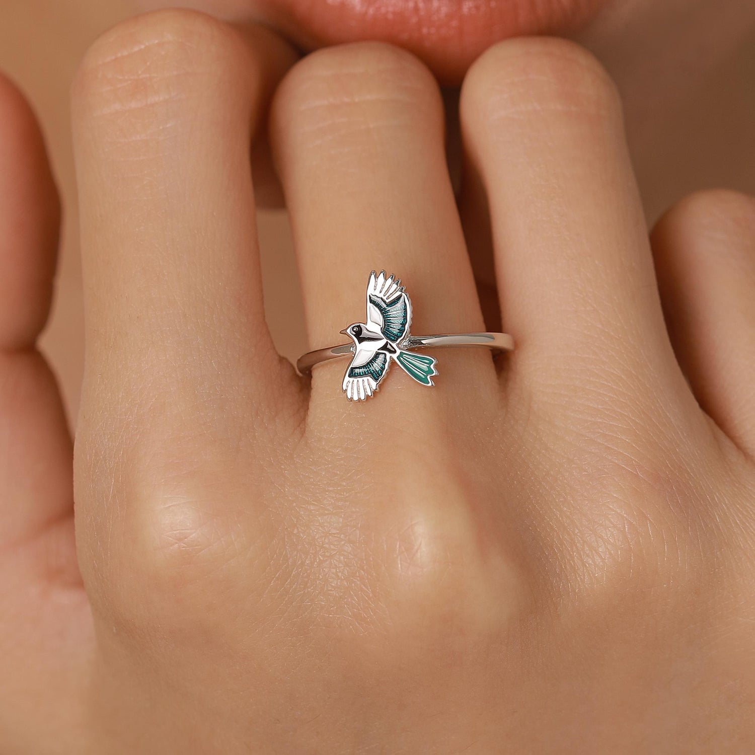 Sterling Silver Magpie Ring