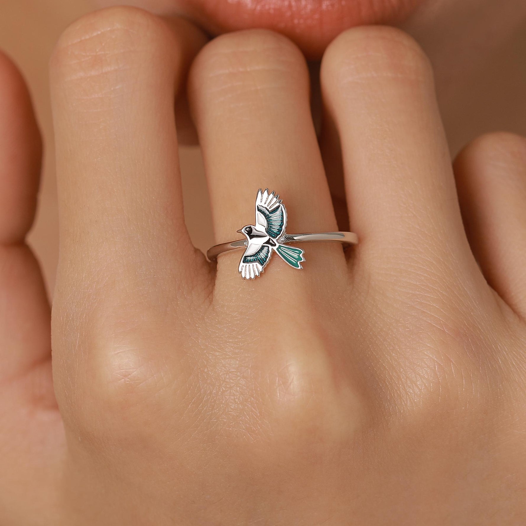 Sterling Silver Magpie Ring