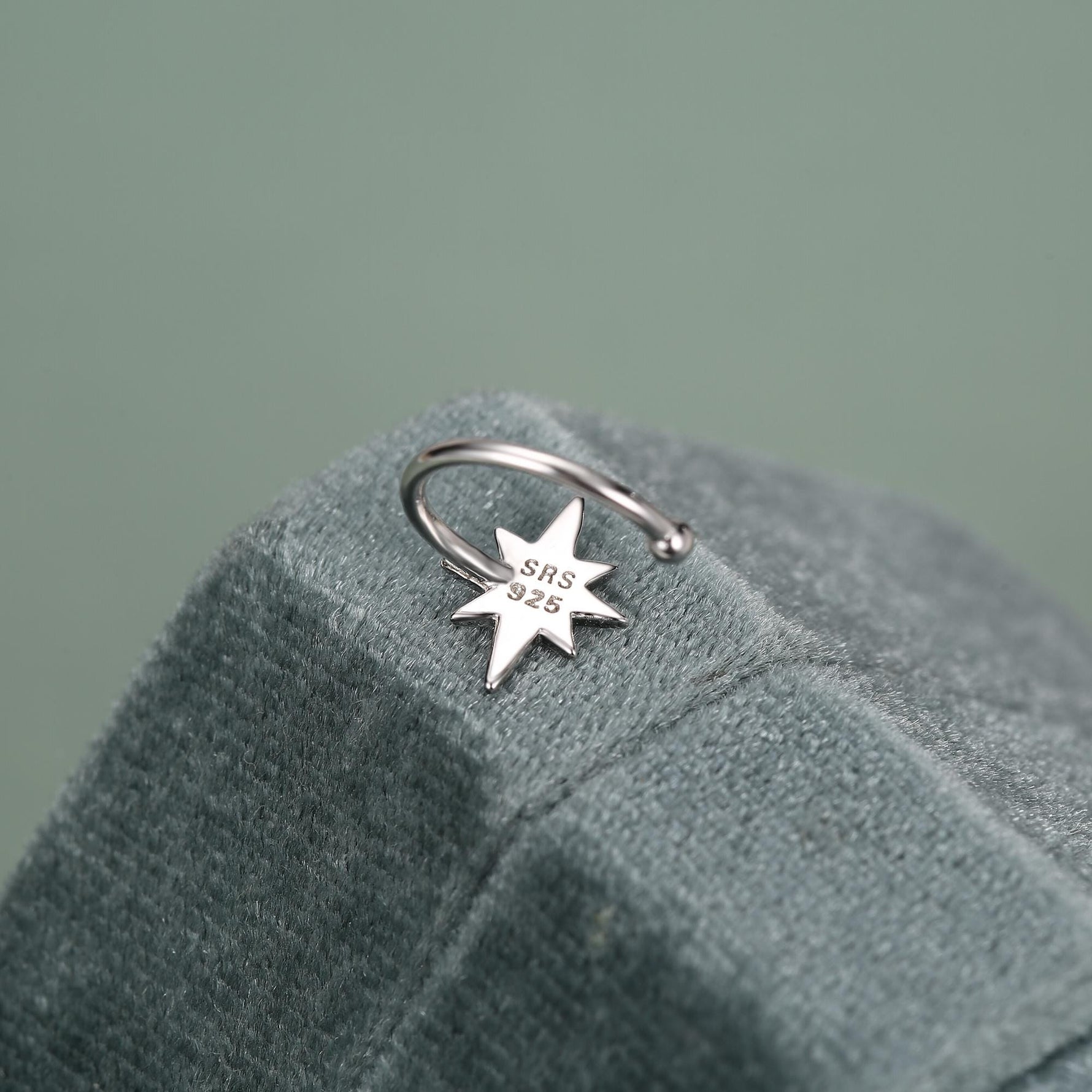 Sterling Silver North Star Ear Cuff
