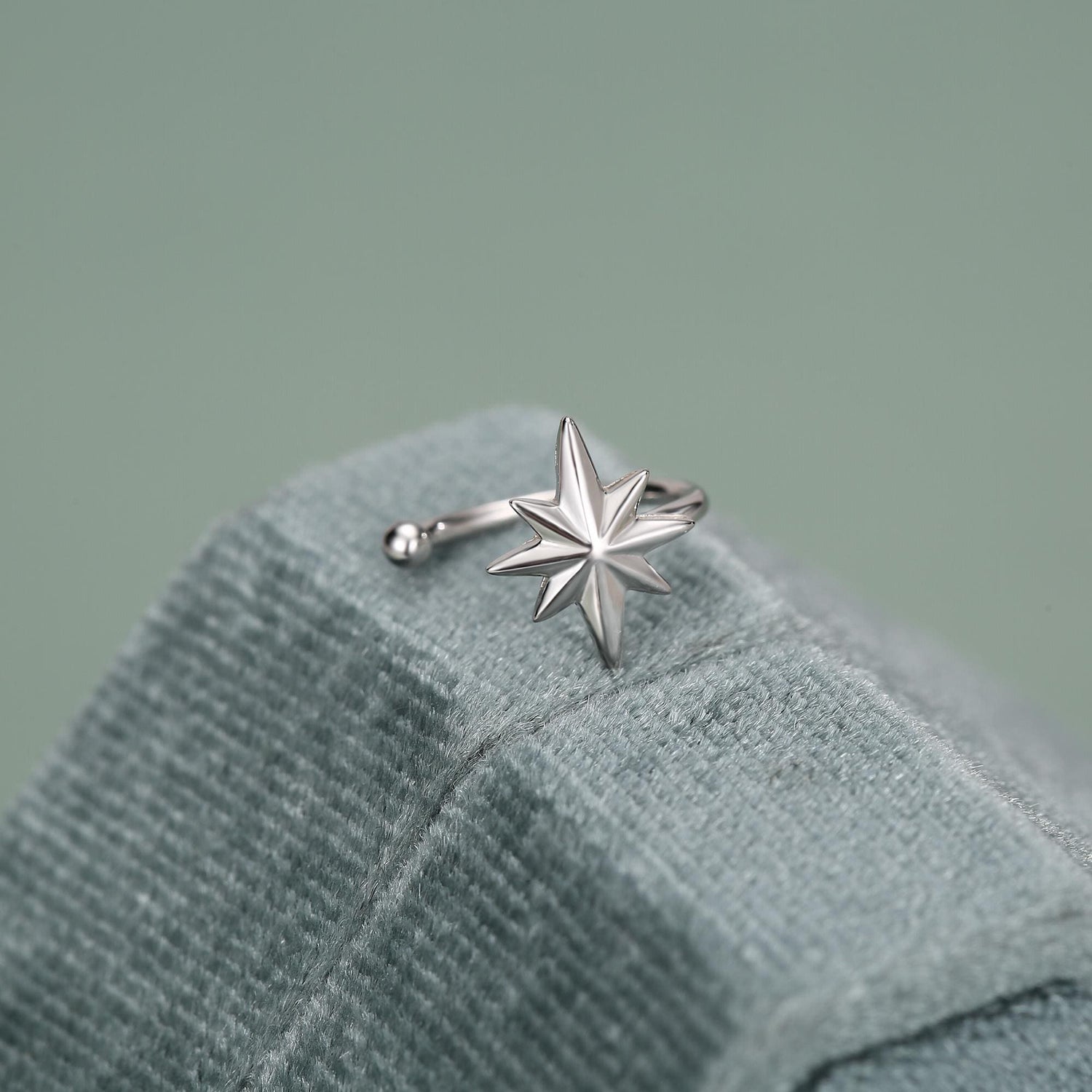 Sterling Silver North Star Ear Cuff