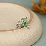 Sterling Silver Green Luna Moth Ear Cuff
