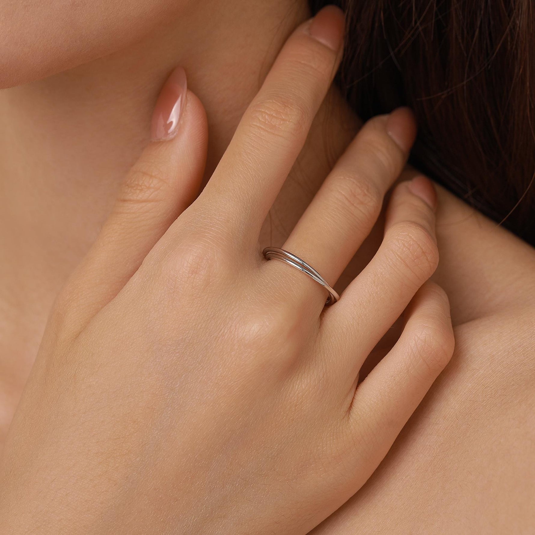 Sterling Silver Interlocking Ring