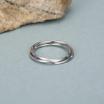 Sterling Silver 3 Band Interlocking Ring