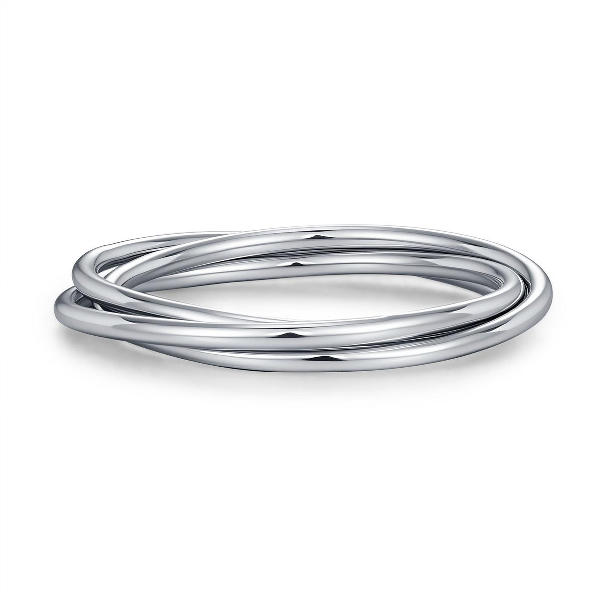 Sterling Silver 3 Band Interlocking Ring