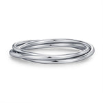 Sterling Silver 3 Band Interlocking Ring