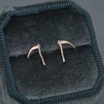 Sterling Silver Scythe Stud Earrings