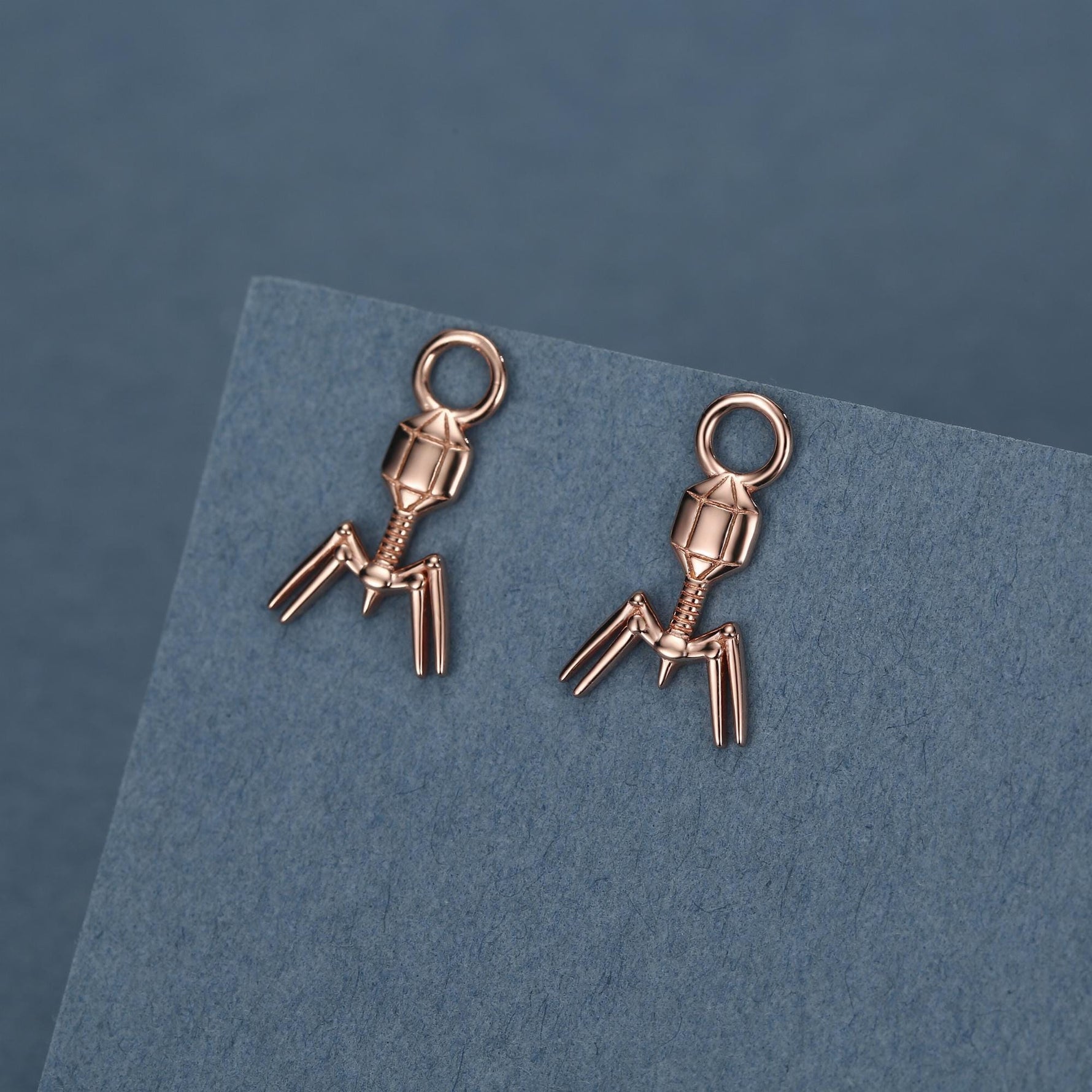 Sterling Silver Bacteriophage Earring Charms For Hoop Earrings