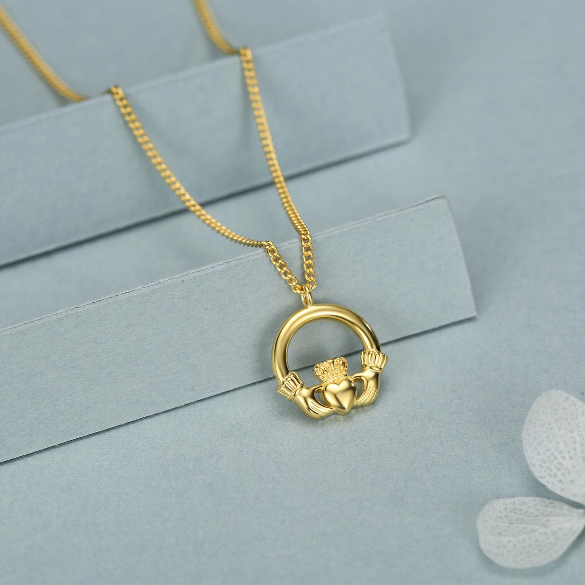 Sterling Silver Claddagh Pendant Necklace