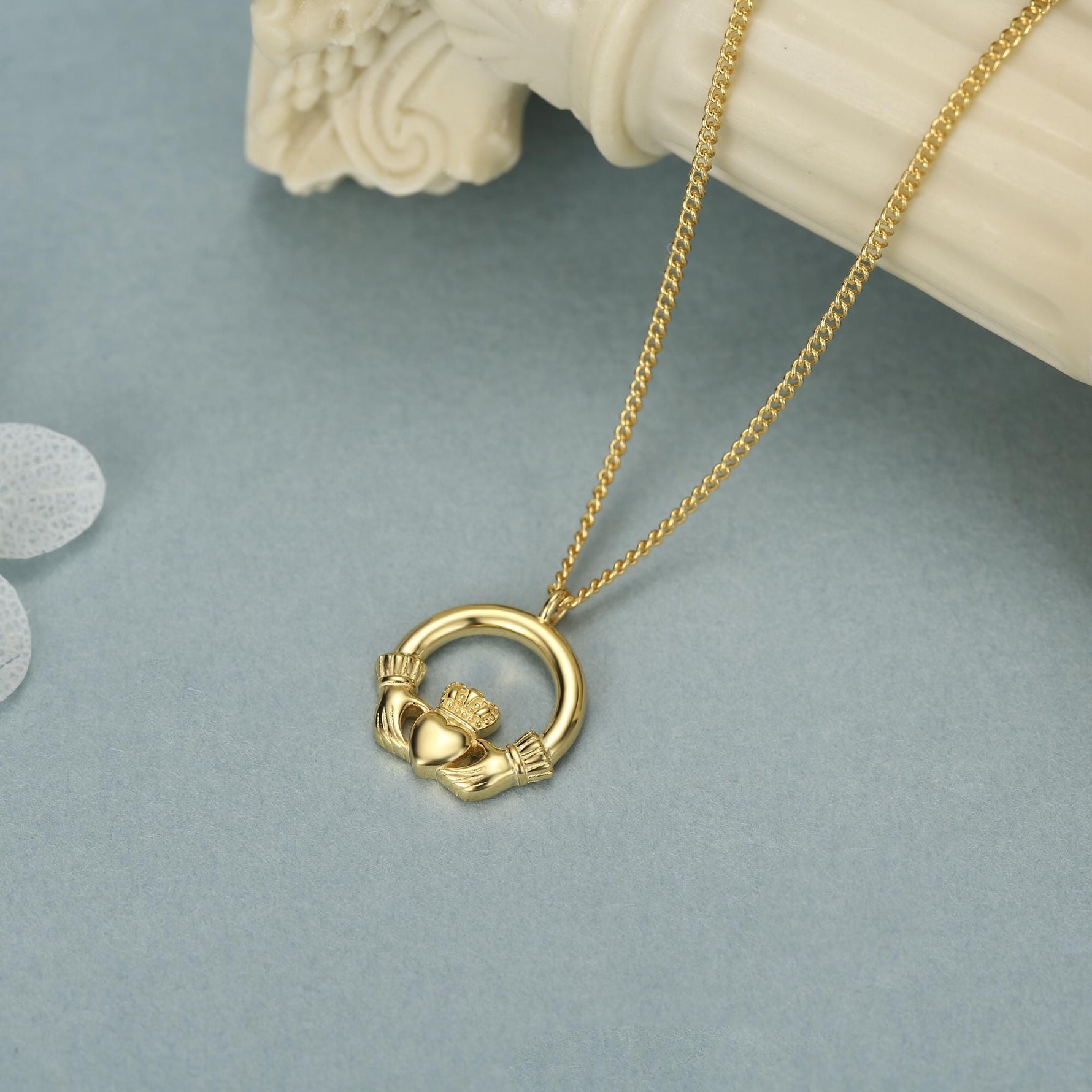 Sterling Silver Claddagh Pendant Necklace