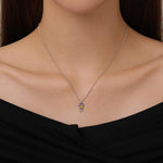 Sterling Silver Enamel Pansy Flower Necklace